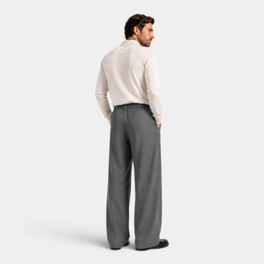 Harper | Women's Wide Leg Trousers Pleated Front Mid-Rise