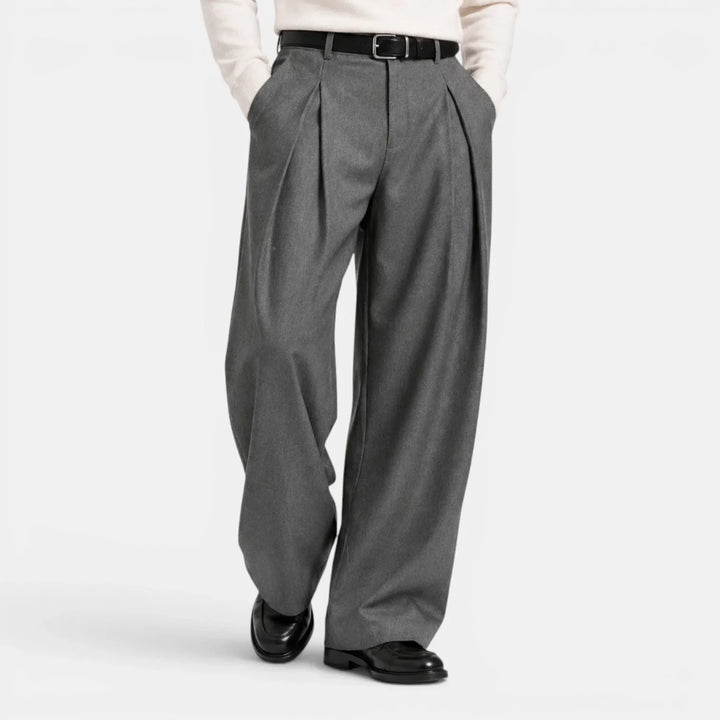 Harper | Women's Wide Leg Trousers Pleated Front Mid-Rise