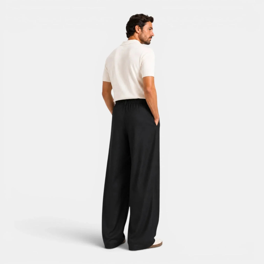 Harper | Women's Wide Leg Trousers Pleated Front Mid-Rise
