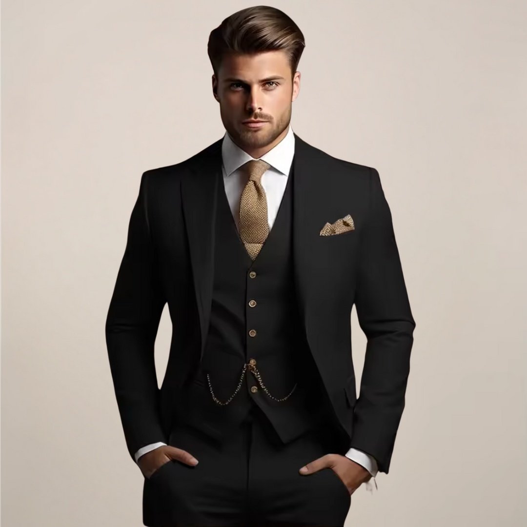 Malcolm | Men's Three-Piece Wedding Suit Jacket Waistcoat Trousers