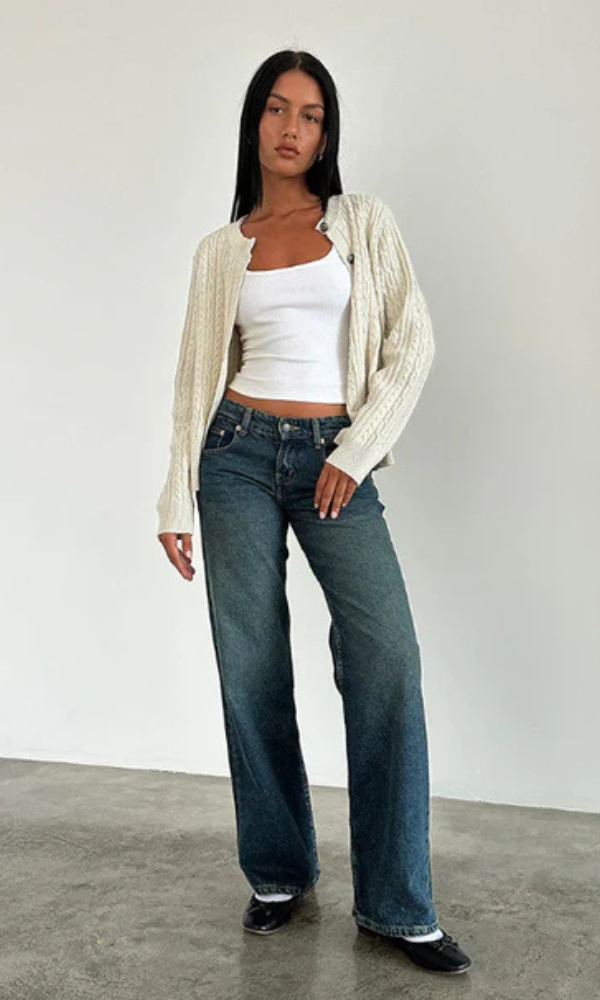 Calista Low Waist Straight Leg Jeans