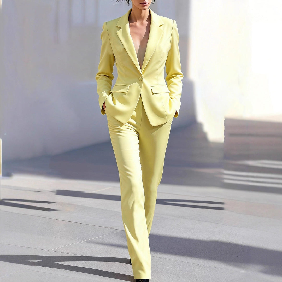Molly | Women's Single-Breasted Trouser Suit Blazer & Slim Trousers