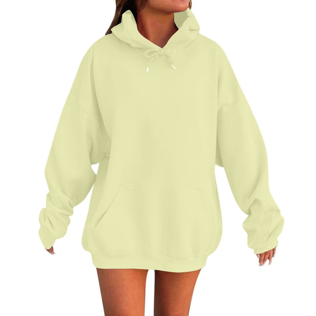Noelle | Women's Fleece-Lined Hoodie Kangaroo Pocket Ribbed Cuffs