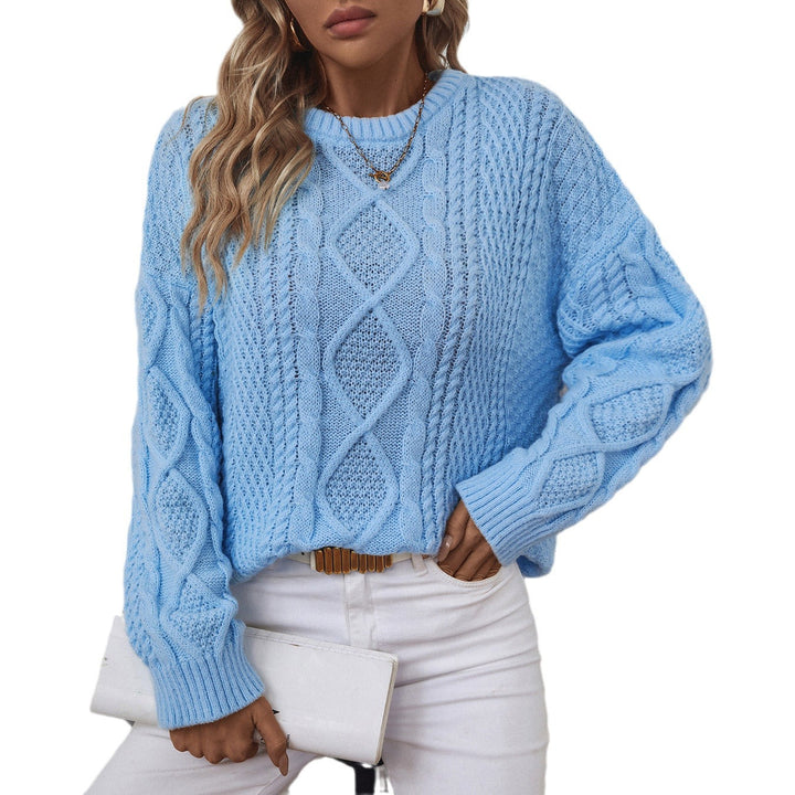 Yasmin | Women's Textured Cable Knitted Jumper Crew Neck
