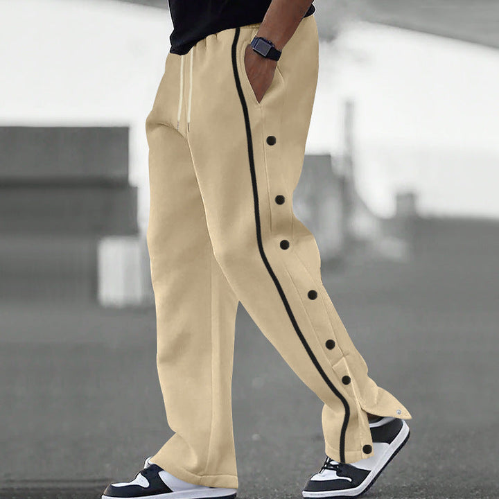 Connor | Men's Loose Fit Joggers Side Snap Buttons Drawstring Waist