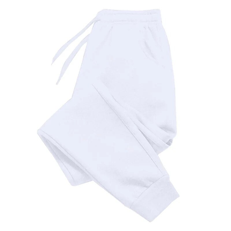 Unisex nan athleisure Jogging trousers with brushed fleece lining, elastic drawstring waistband and ribbed ankle cuffs Drune