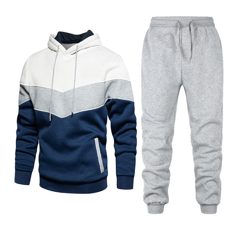 Ivor | Men's Two-Tone Hoodie Tracksuit Set Tapered Joggers