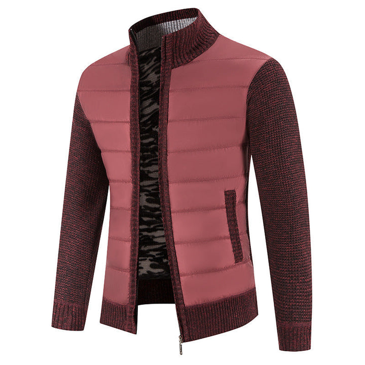 Crawford | Men's Quilted Hybrid Jacket Knitted Sleeves Funnel Neck