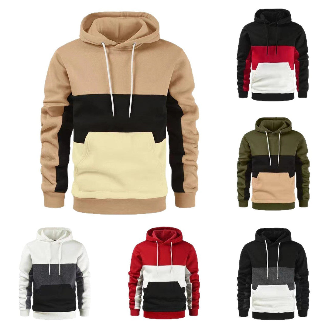 Zinnia | Women's Colour Block Hoodie Drawstring Hood Kangaroo Pocket