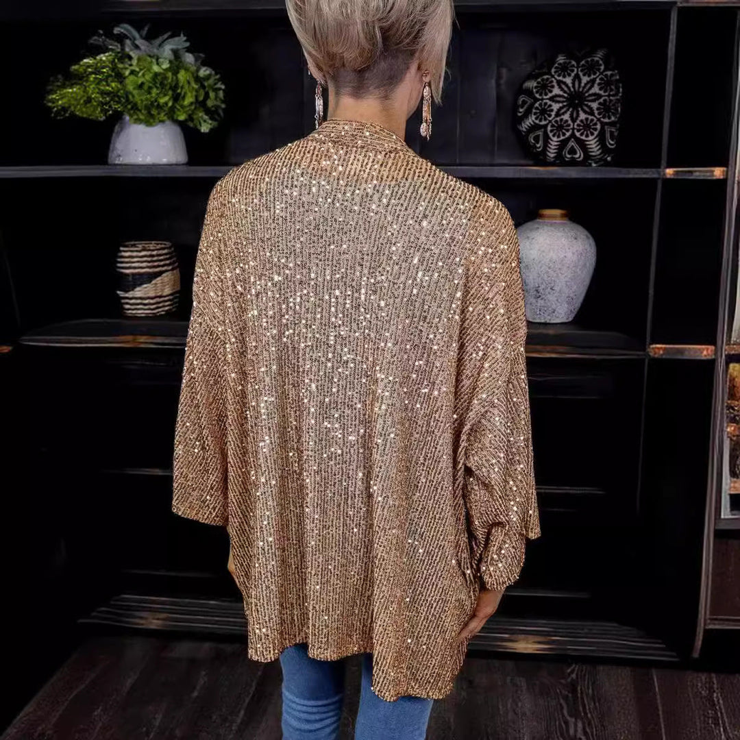 Ingrid | Women's Sequin Cardigan Loose Fit Lightweight Party Layer