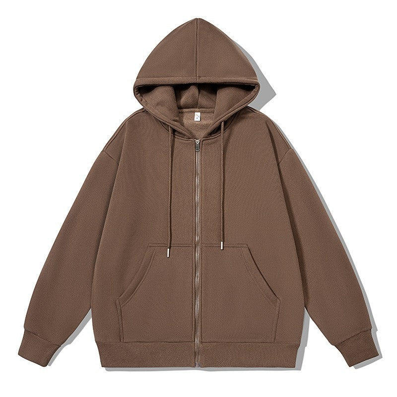 Zoe | Women's Oversized Zip Hoodie Metal Zip Double-Layer Hood