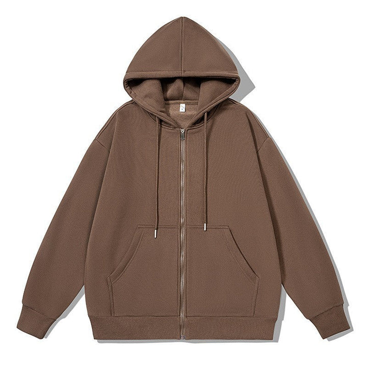 Zoe | Women's Oversized Zip Hoodie Metal Zip Double-Layer Hood