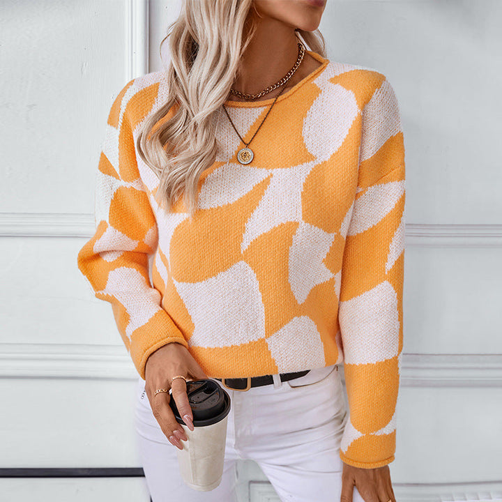 Nell | Women's Patterned Knitted Jumper Relaxed Casual Fit
