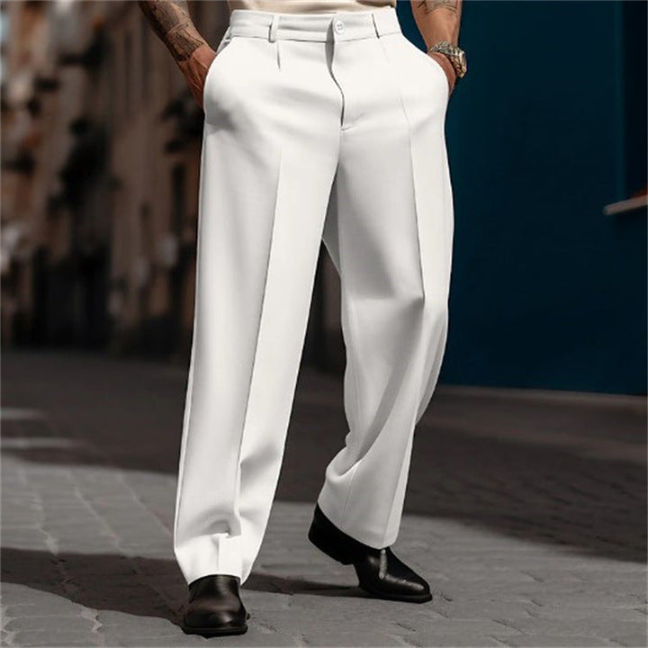 Magnus | Men's High-Waisted Wide Leg Suit Trousers