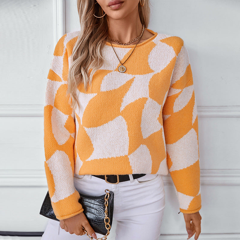 Nell | Women's Patterned Knitted Jumper Relaxed Casual Fit