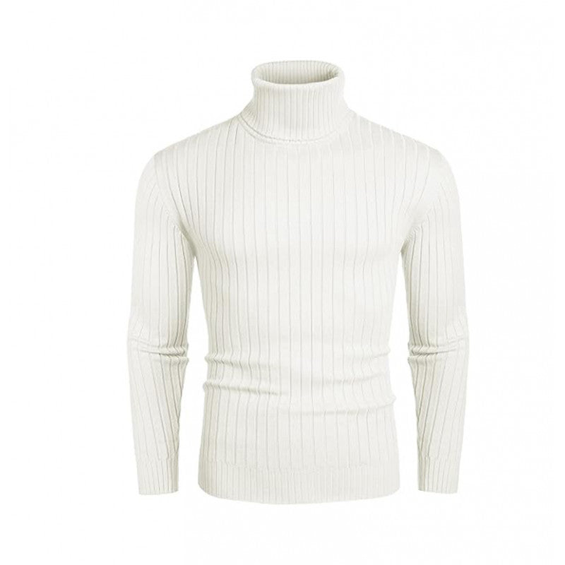 Rhys | Men's Ribbed Fine Knit Roll Neck Jumper Slim Fit