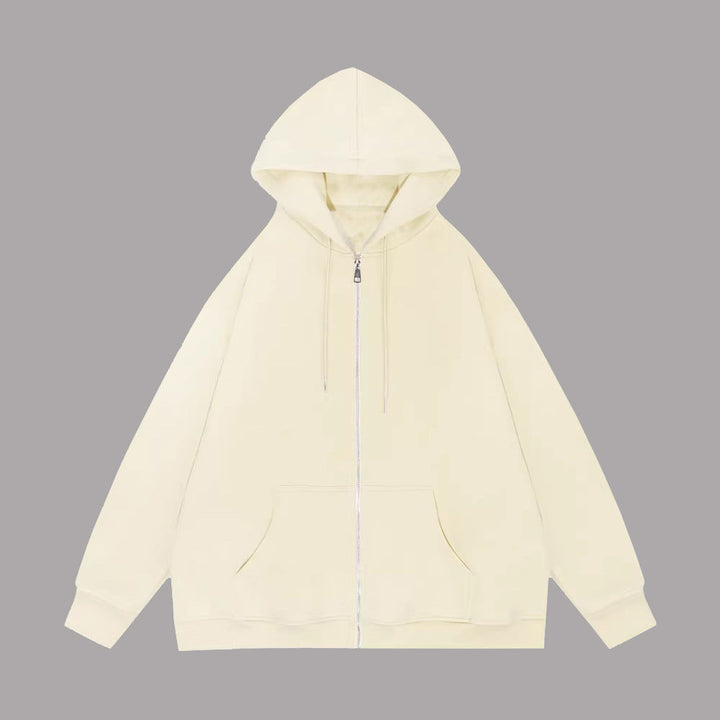 Zoe | Women's Oversized Zip Hoodie Metal Zip Double-Layer Hood