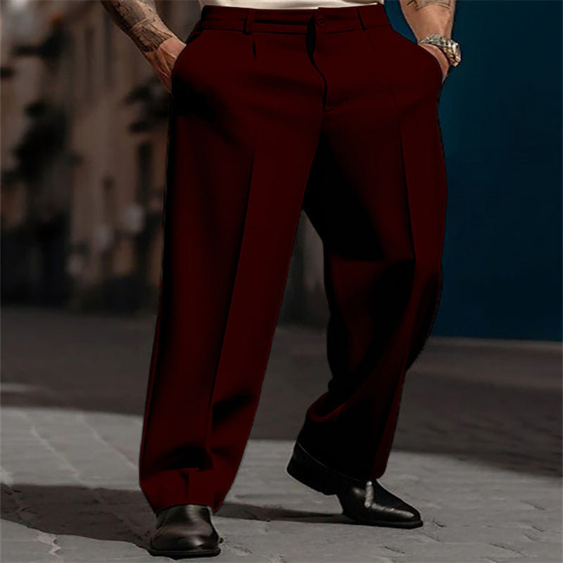 Magnus | Men's High-Waisted Wide Leg Suit Trousers