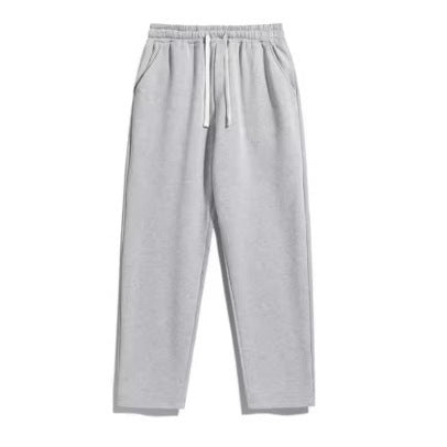 Unisex casual Straight-Leg Jogging Trousers with elastic comfort waistband, contrasting drawstring and side pockets by Drune