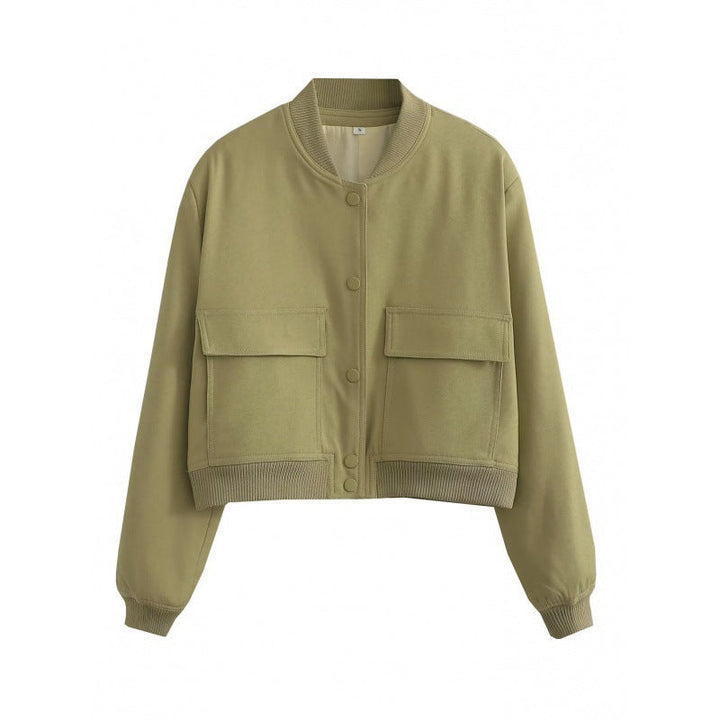 Rosalind | Women's Cropped Jacket Patch Pockets Breathable Lightweight