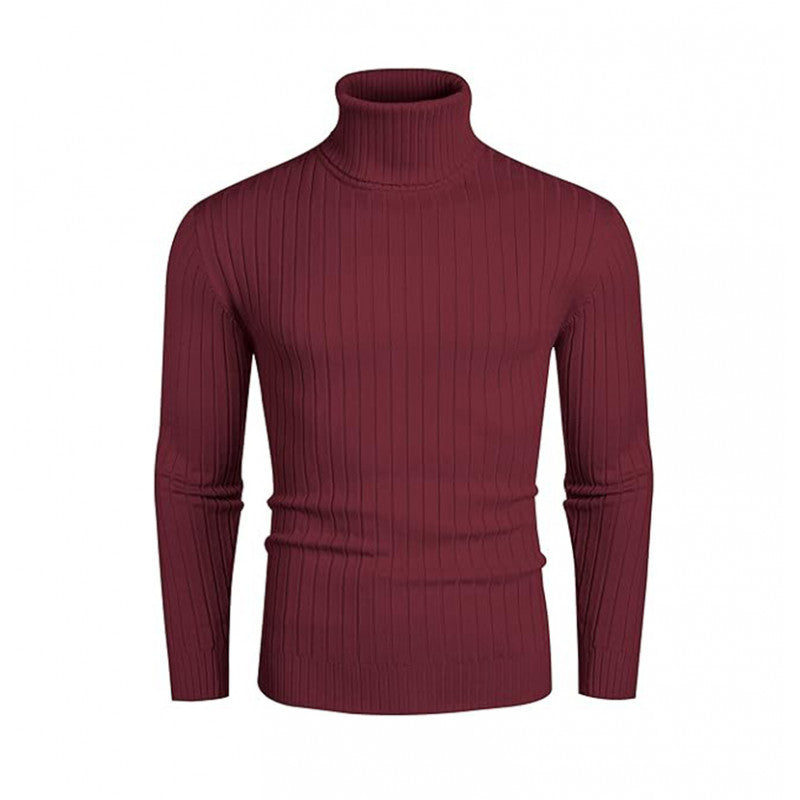 Rhys | Men's Ribbed Fine Knit Roll Neck Jumper Slim Fit