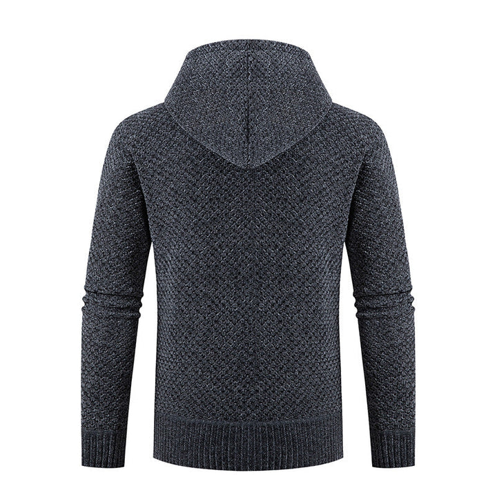 Owen | Men's Quilted Hooded Jacket Teddy Lined Knitted Sleeves