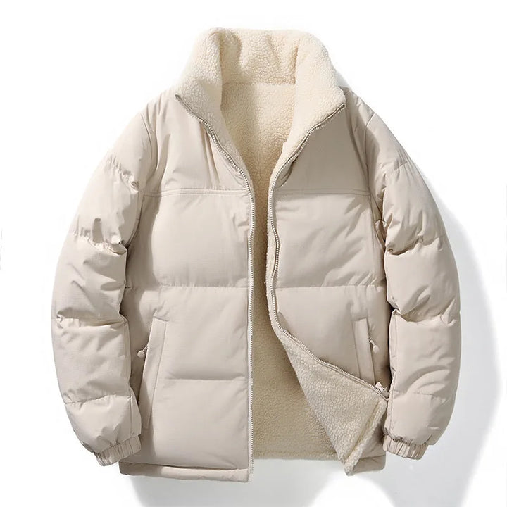 Imogen | Women's Reversible Puffer Jacket Sherpa Lining Round Neck