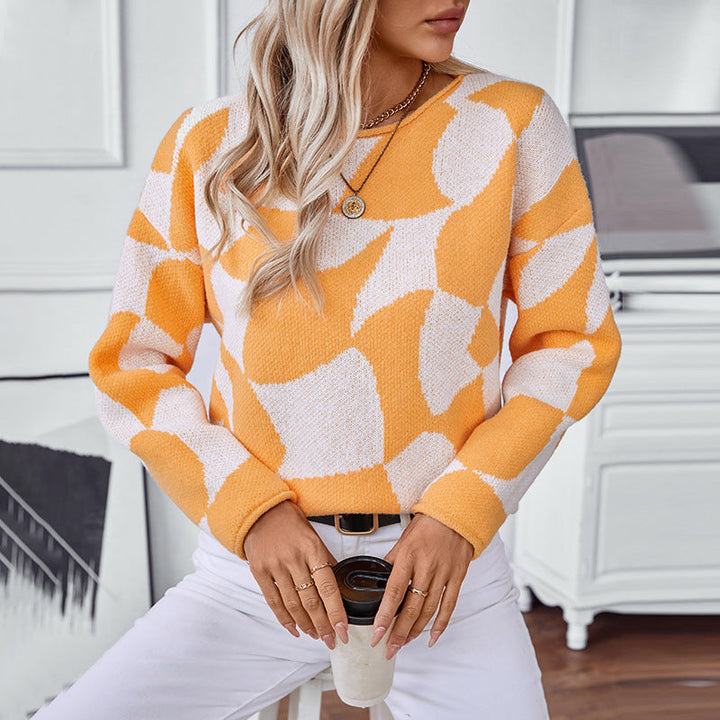 Nell | Women's Patterned Knitted Jumper Relaxed Casual Fit