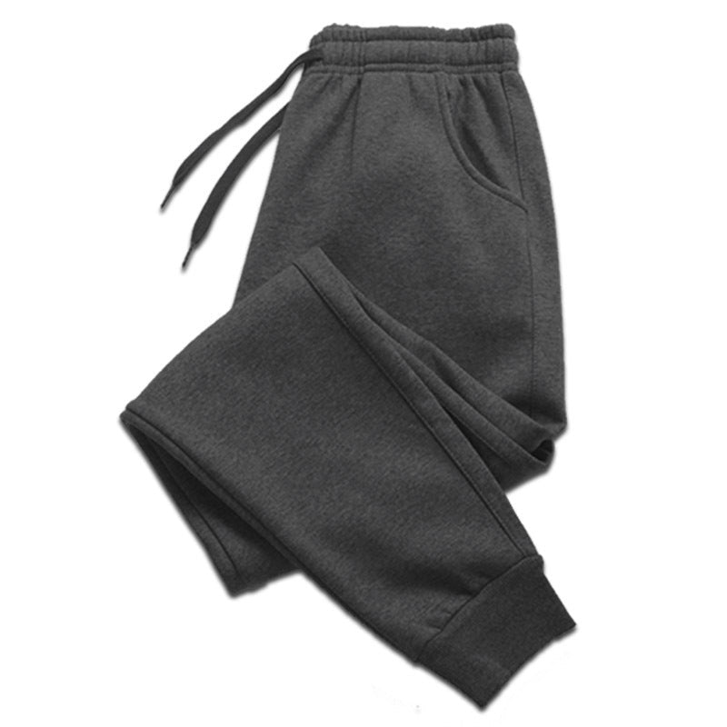 Unisex nan athleisure Jogging trousers with brushed fleece lining, elastic drawstring waistband and ribbed ankle cuffs Drune