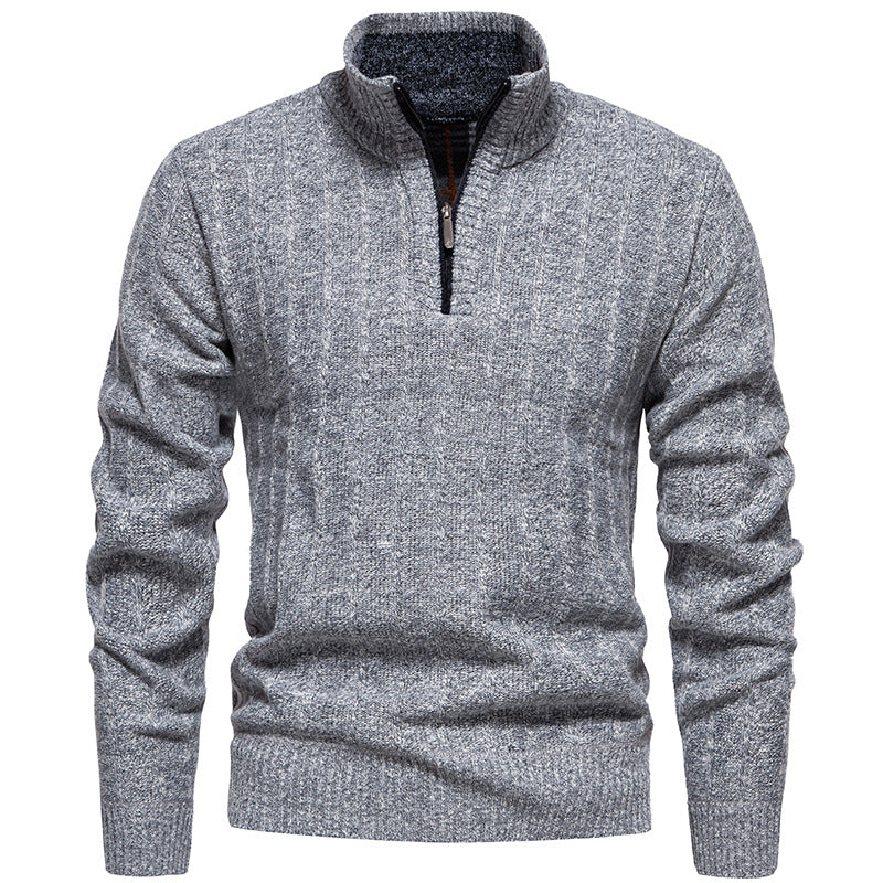 Crawford | Men's Half-Zip Cable Knit Jumper Ribbed Cuffs Regular Fit