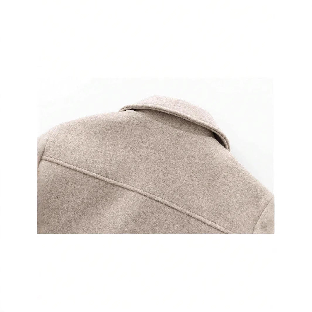 Ottilie | Women's Wool Utility Jacket Front Pockets Breathable