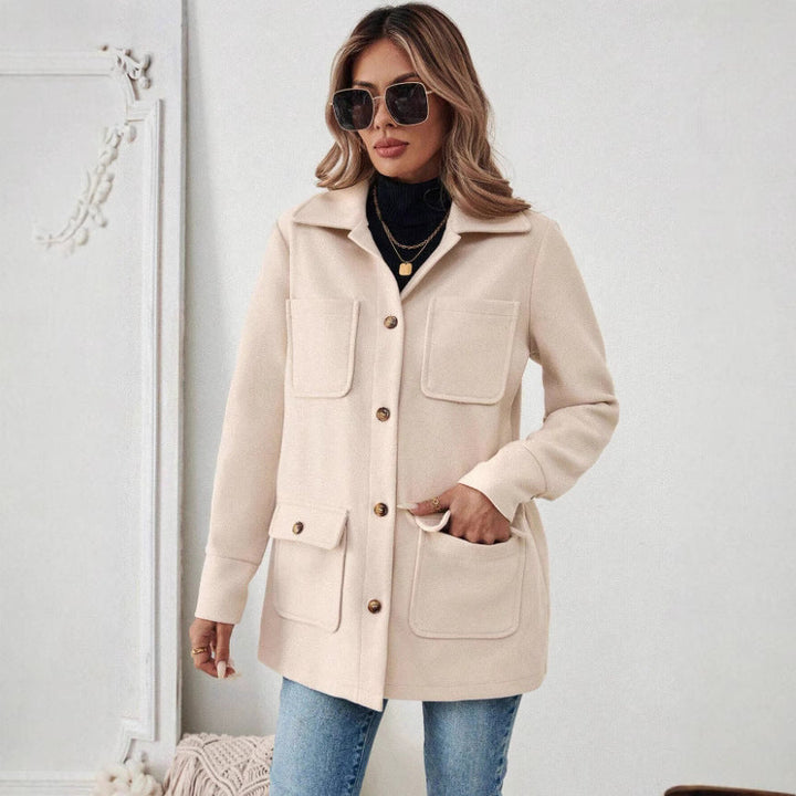 Cecily | Women's Utility Jacket Front Pockets Button Up