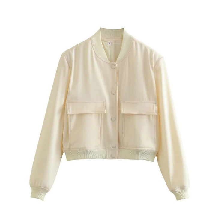 Rosalind | Women's Cropped Jacket Patch Pockets Breathable Lightweight