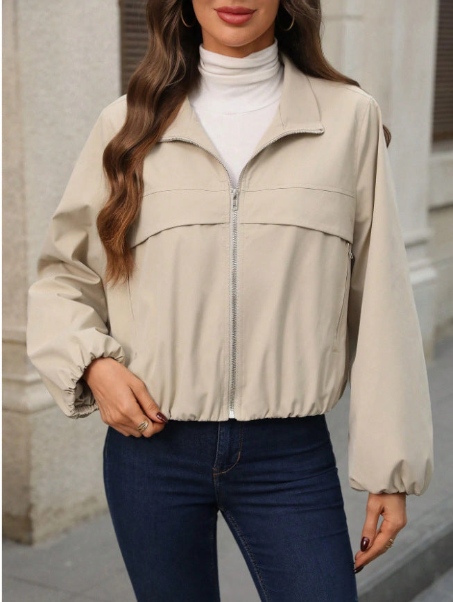 Verity | Women's Cropped Faux Leather Jacket Full Zip
