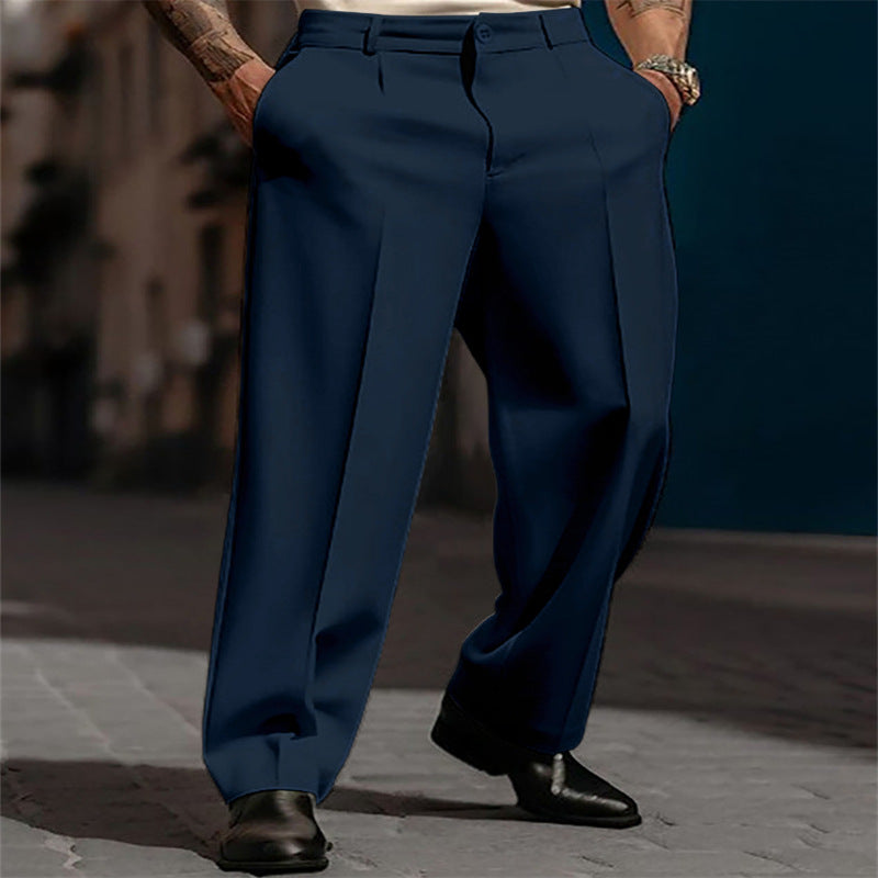 Magnus | Men's High-Waisted Wide Leg Suit Trousers