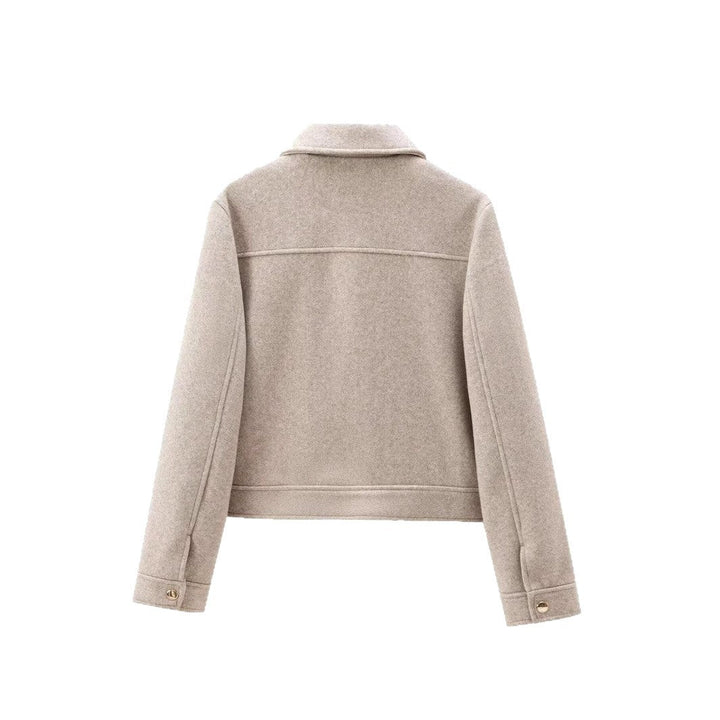 Ottilie | Women's Wool Utility Jacket Front Pockets Breathable