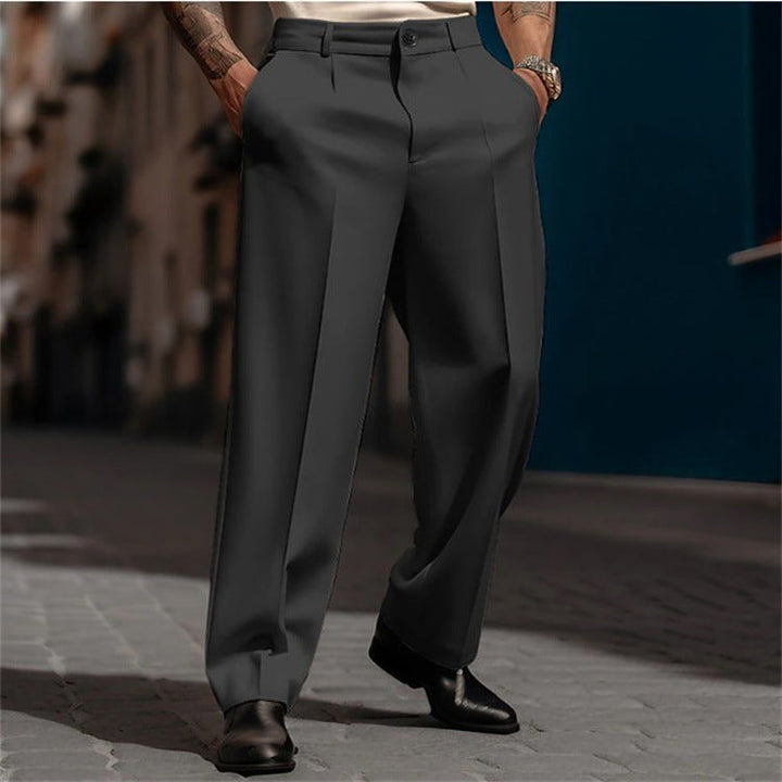 Magnus | Men's High-Waisted Wide Leg Suit Trousers