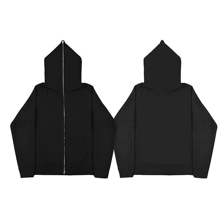 Unisex Hooded Jacket with Full Zip, Double-Layer Hood and Kangaroo Pockets by Drune