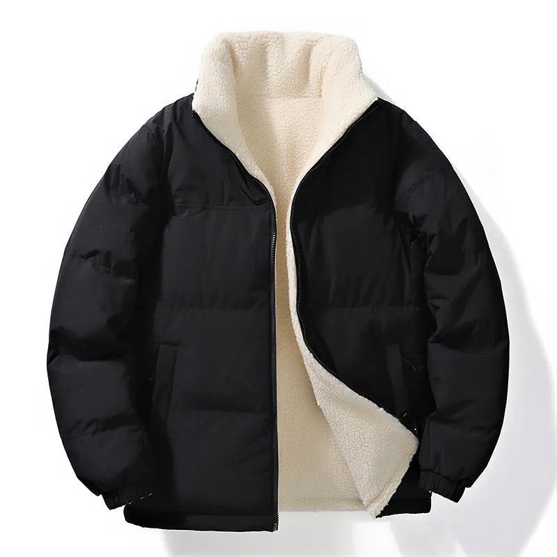 Imogen | Women's Reversible Puffer Jacket Sherpa Lining Round Neck