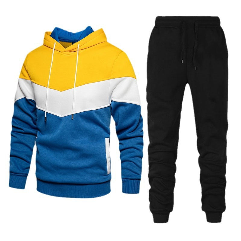 Ivor | Men's Two-Tone Hoodie Tracksuit Set Tapered Joggers