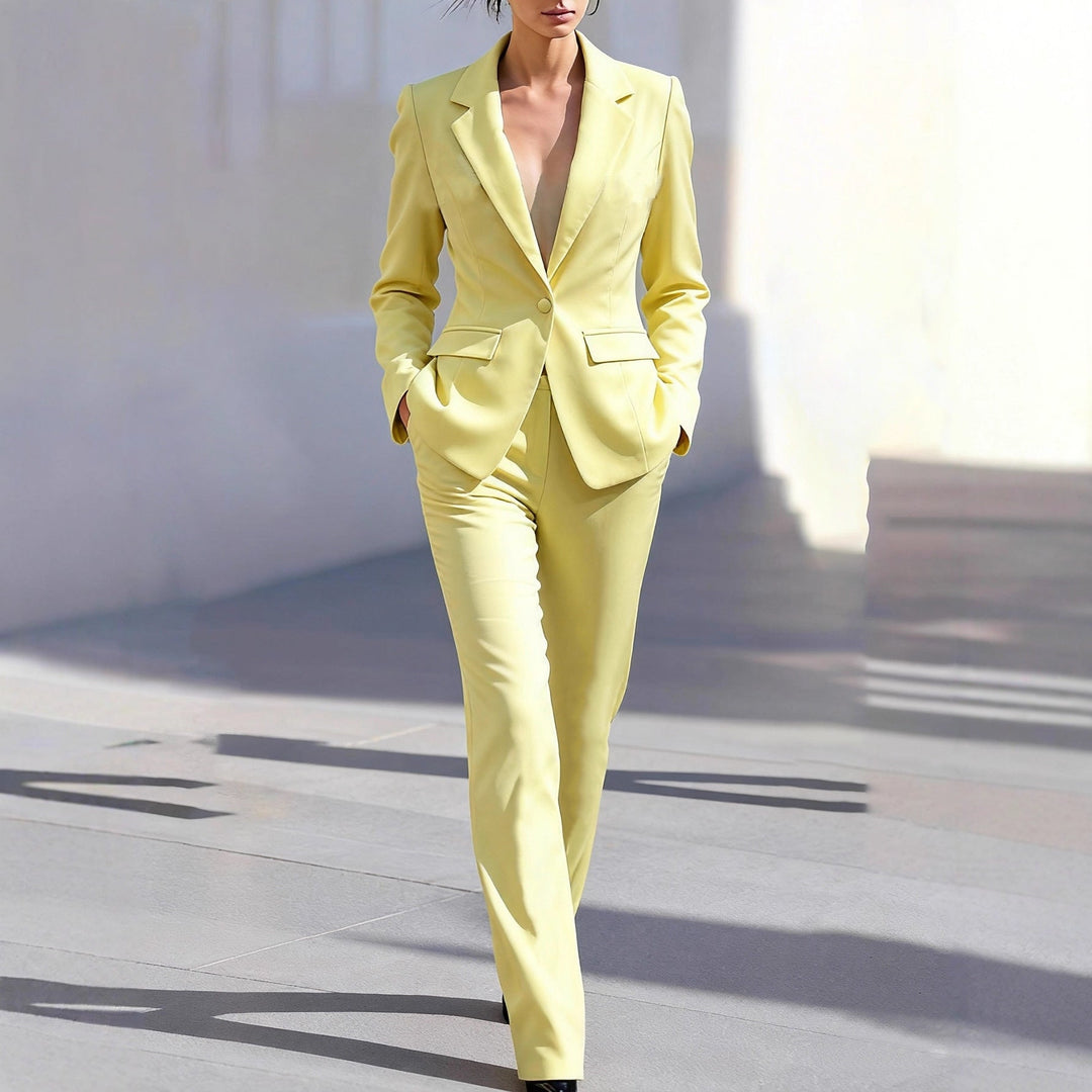 Molly | Women's Single-Breasted Trouser Suit Blazer & Slim Trousers