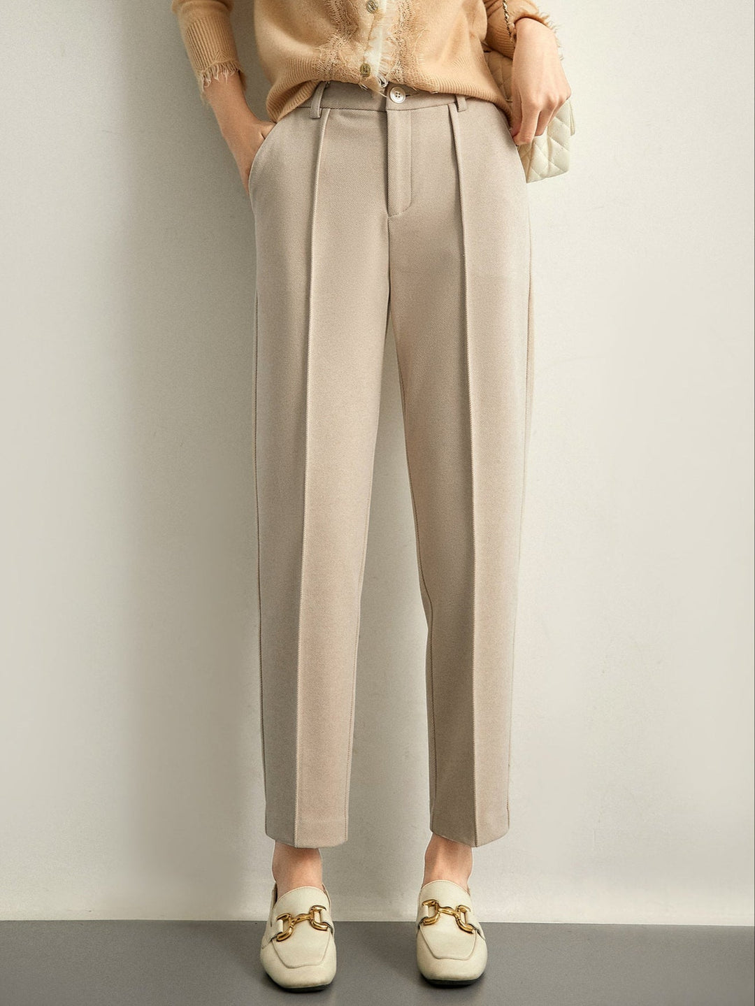 Linnea Wool Touch Tapered Trousers