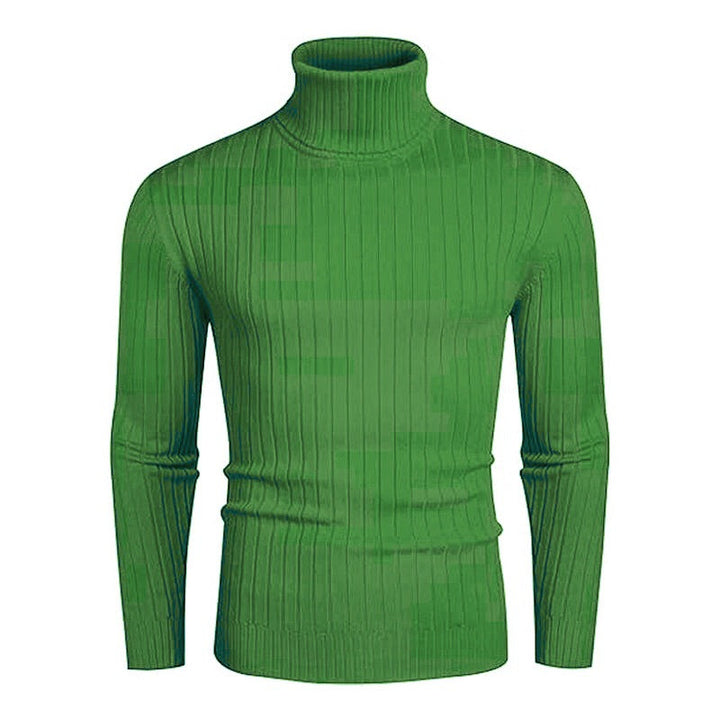 Rhys | Men's Ribbed Fine Knit Roll Neck Jumper Slim Fit