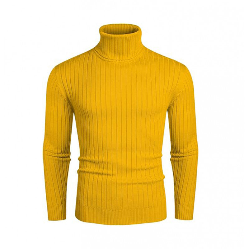 Rhys | Men's Ribbed Fine Knit Roll Neck Jumper Slim Fit