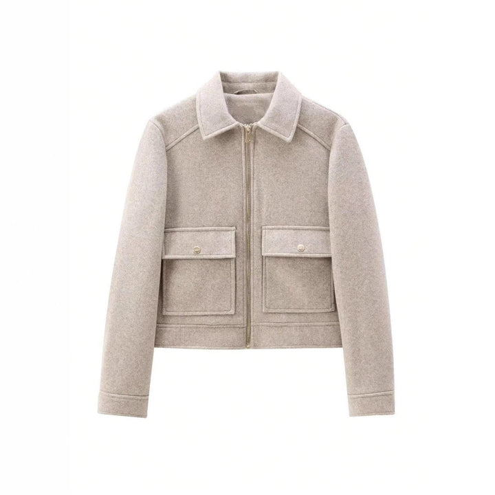 Ottilie | Women's Wool Utility Jacket Front Pockets Breathable