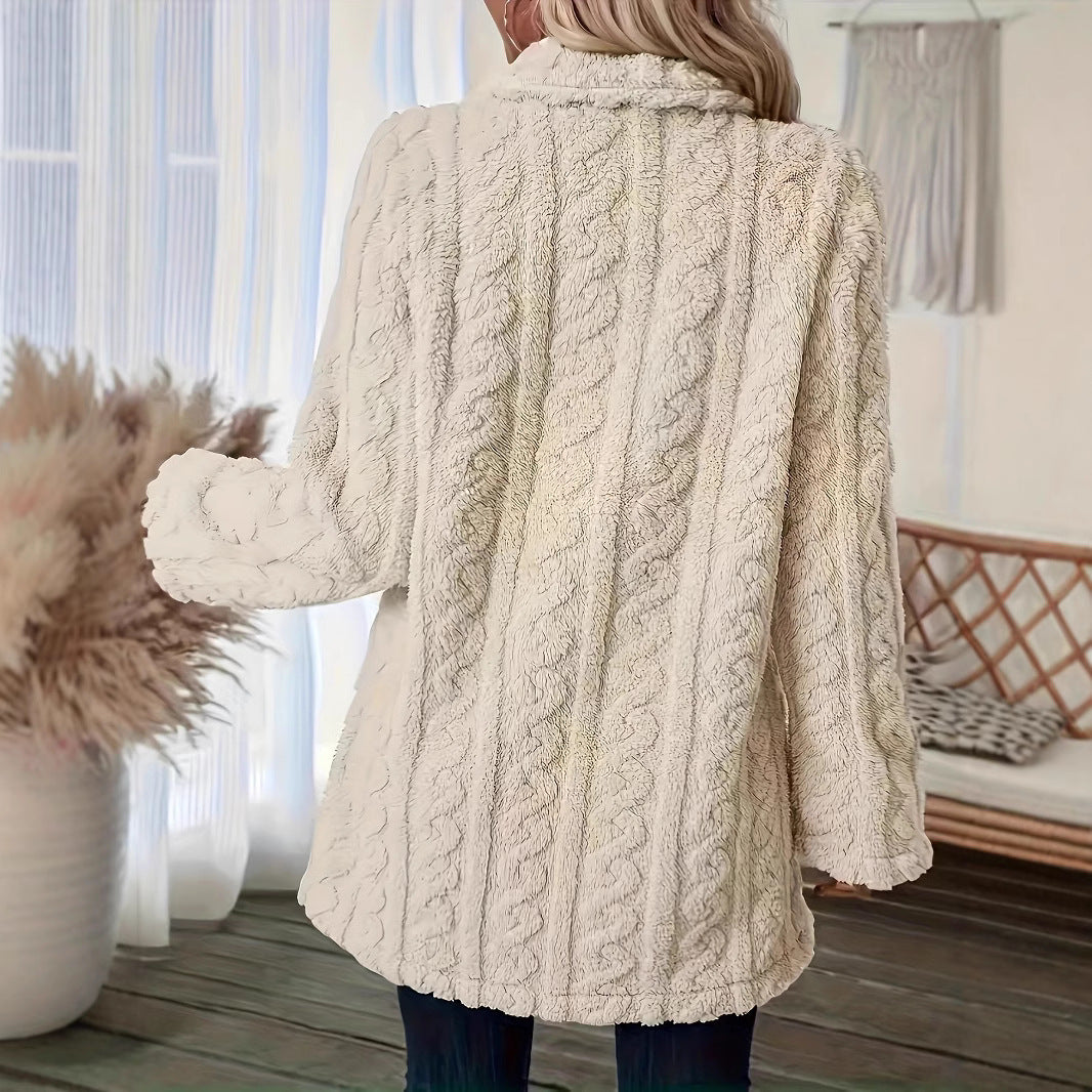 Annabelle | Women's Teddy Coat Double-Breasted Relaxed Longline Fit