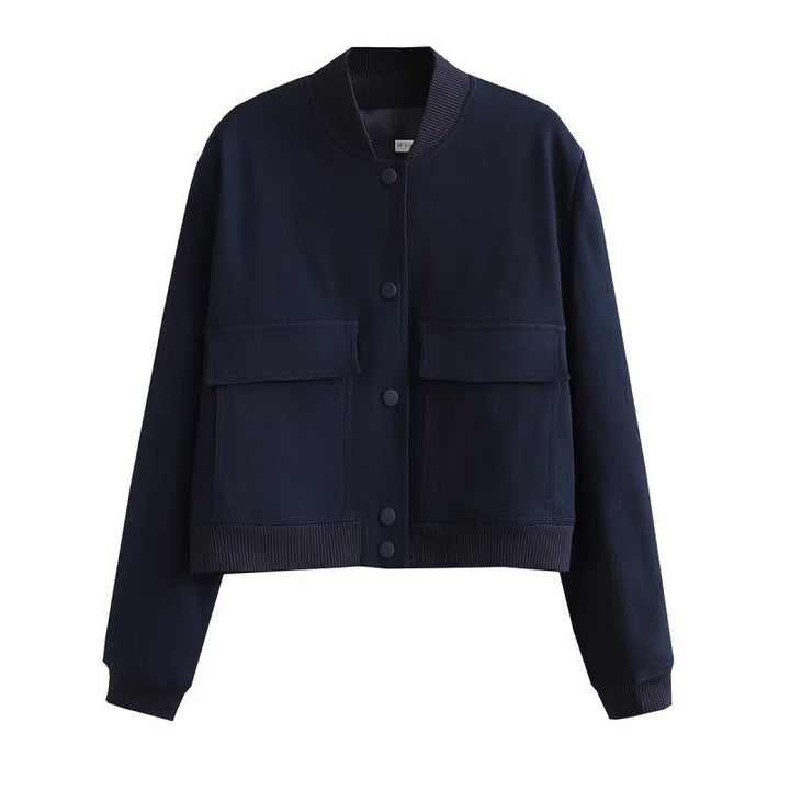 Rosalind | Women's Cropped Jacket Patch Pockets Breathable Lightweight