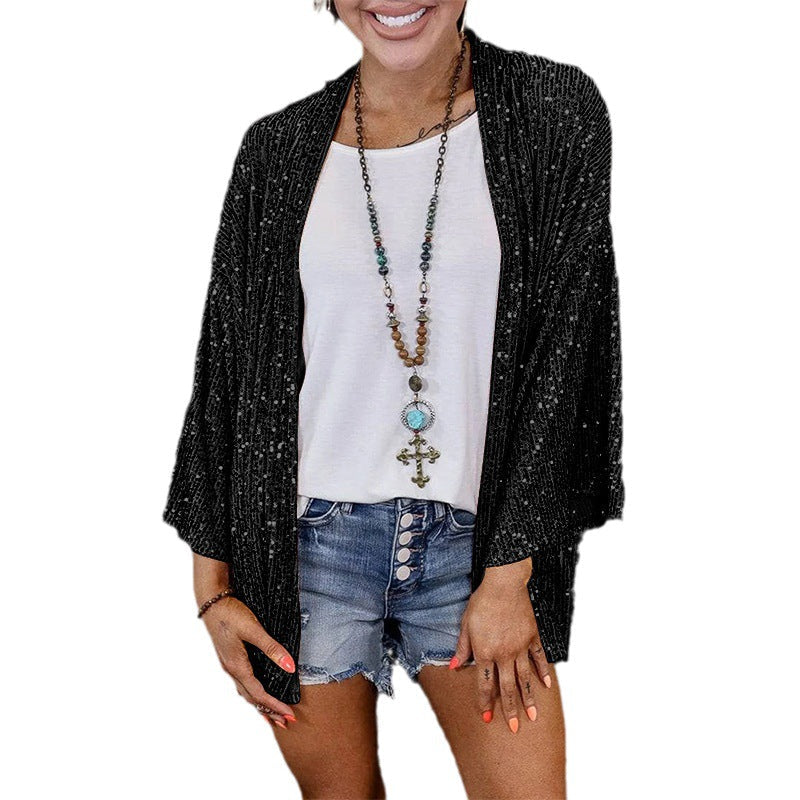 Ingrid | Women's Sequin Cardigan Loose Fit Lightweight Party Layer