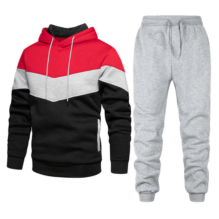 Ivor | Men's Two-Tone Hoodie Tracksuit Set Tapered Joggers