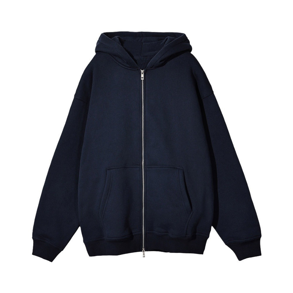 Zoe | Women's Oversized Zip Hoodie Metal Zip Double-Layer Hood